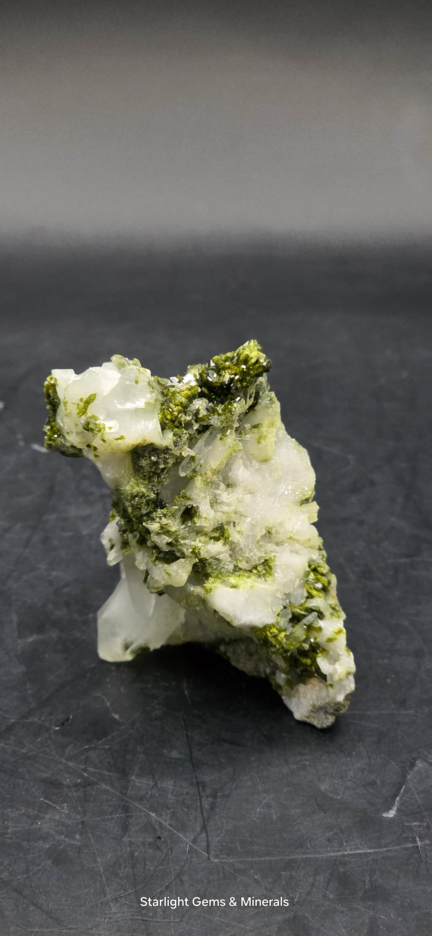 Brazilian Super Seven Coderite Quartz cluster w/ Epidote on Matrix!