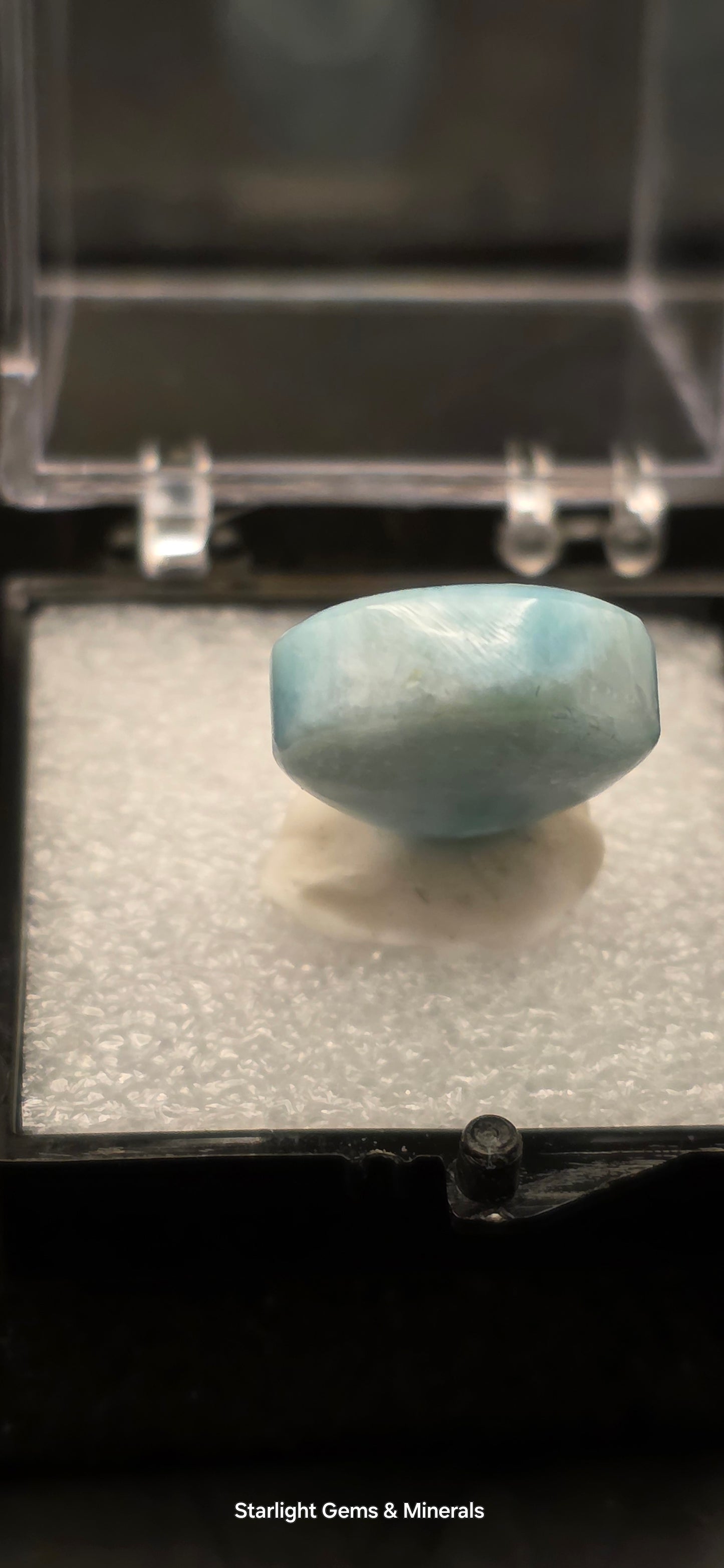 High Clarity Larimar Eggdrop Pendant!