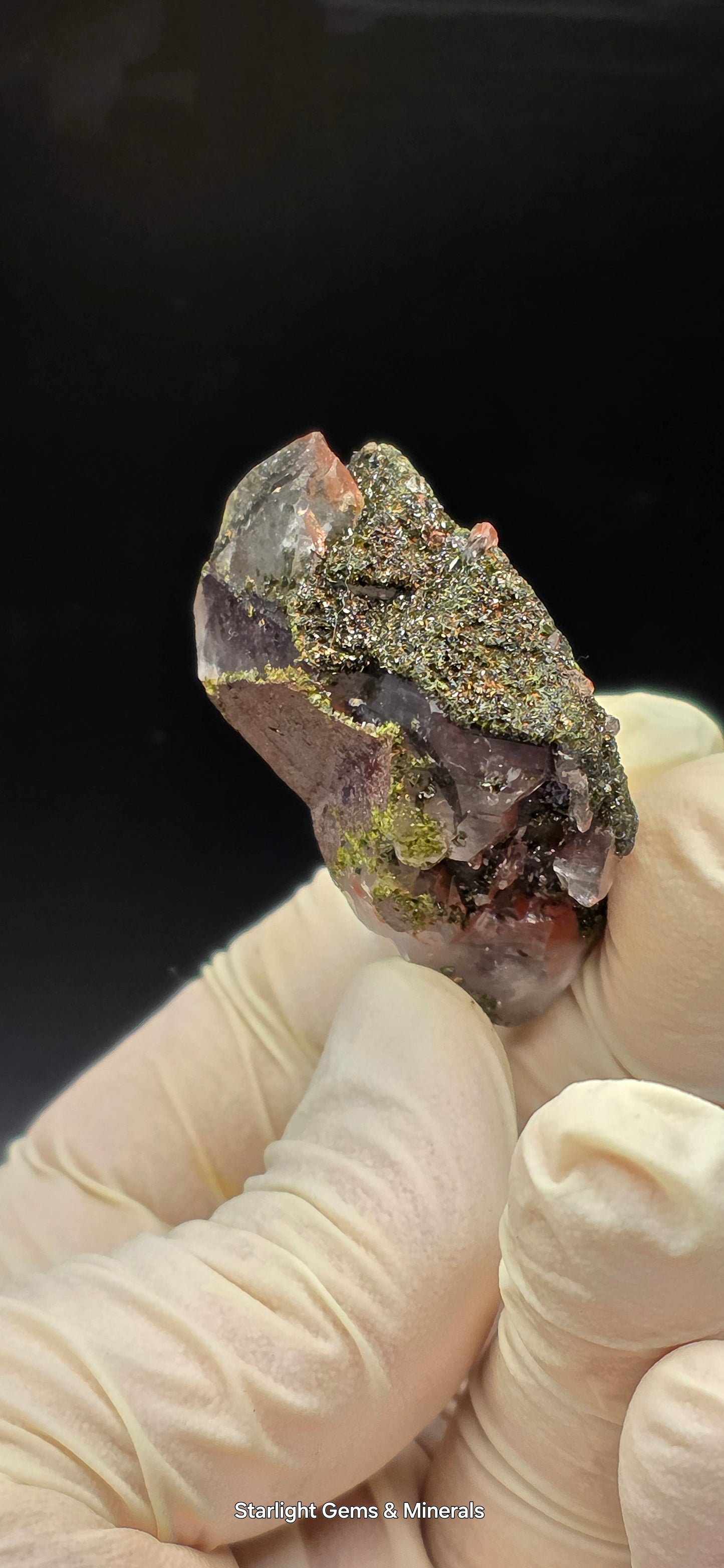 Brazilian Super Seven Quartz with Epidote!