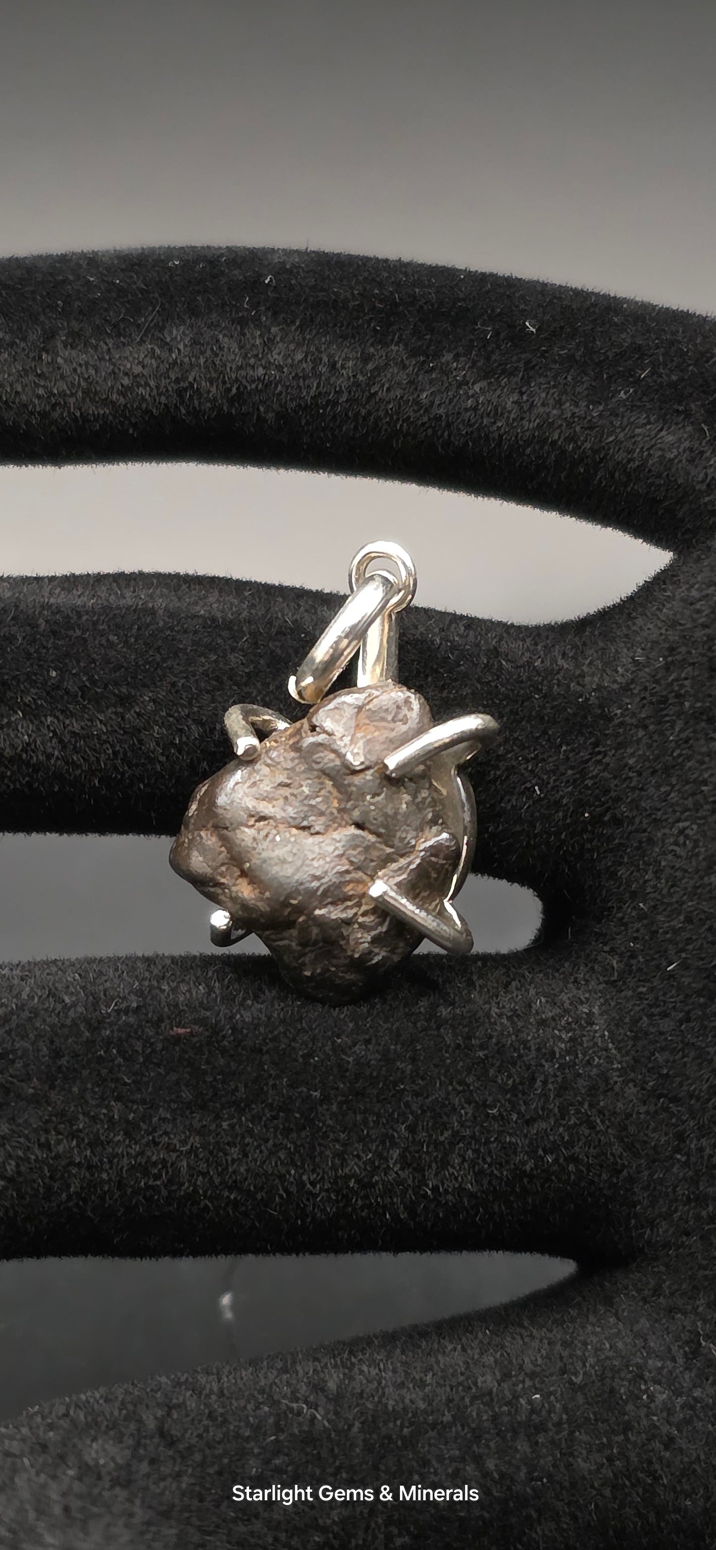 Sericho Meteorite in S-925 Pendant Setting. ( 2 of 2 )