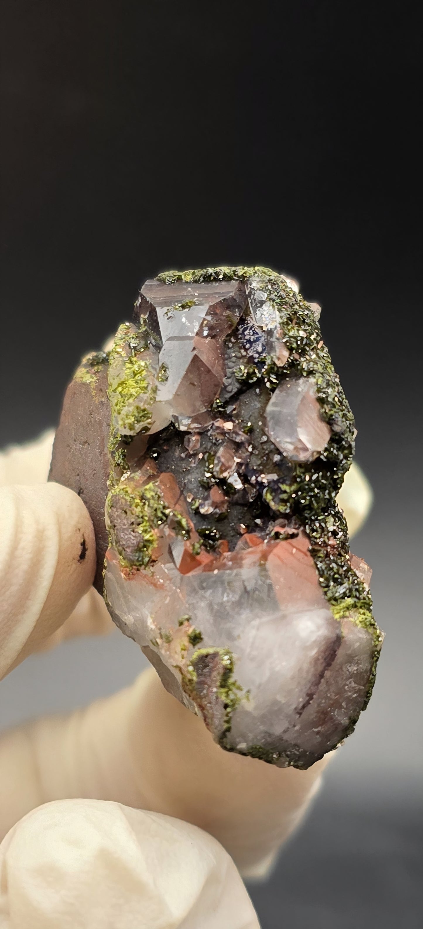 Brazilian Super Seven Quartz with Epidote!