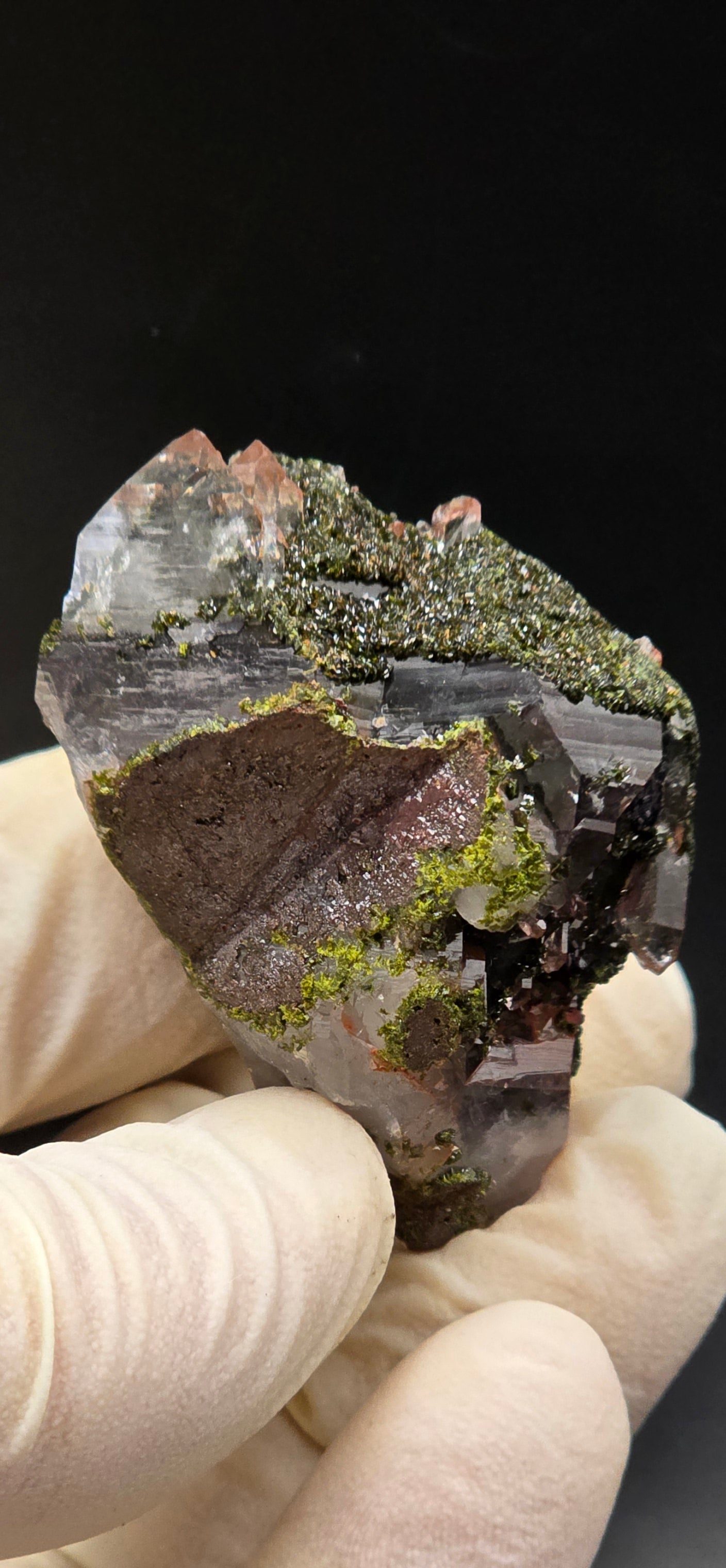 Brazilian Super Seven Quartz with Epidote!