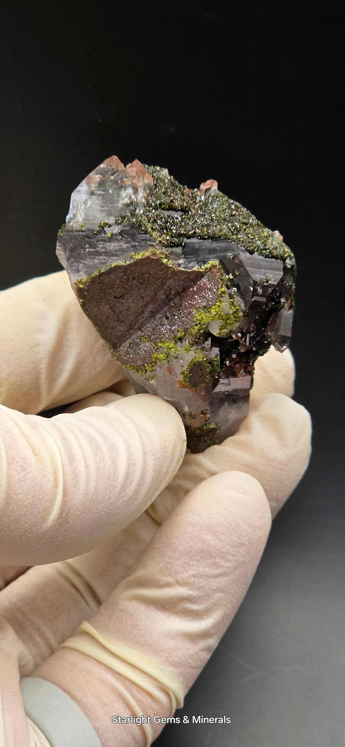 Brazilian Super Seven Quartz with Epidote!