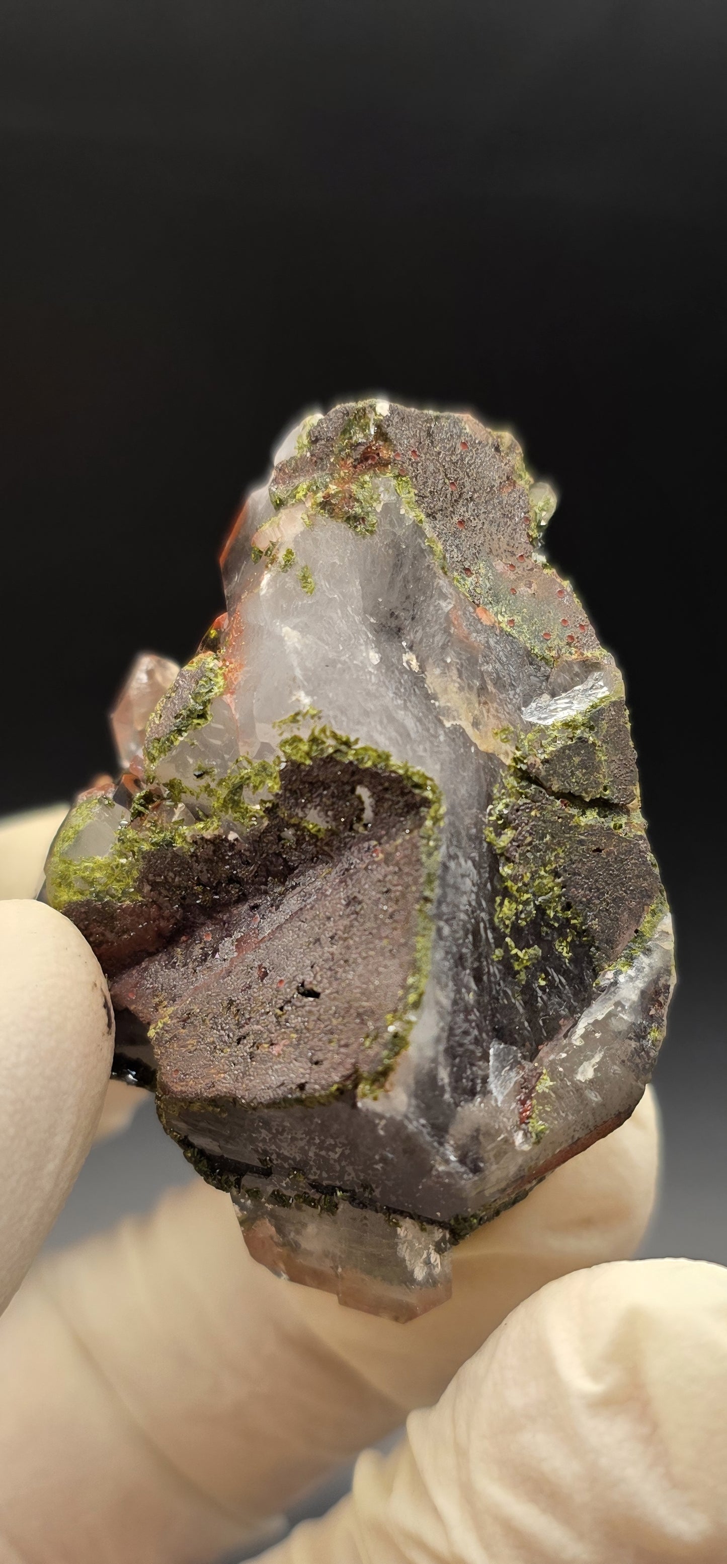 Brazilian Super Seven Quartz with Epidote!
