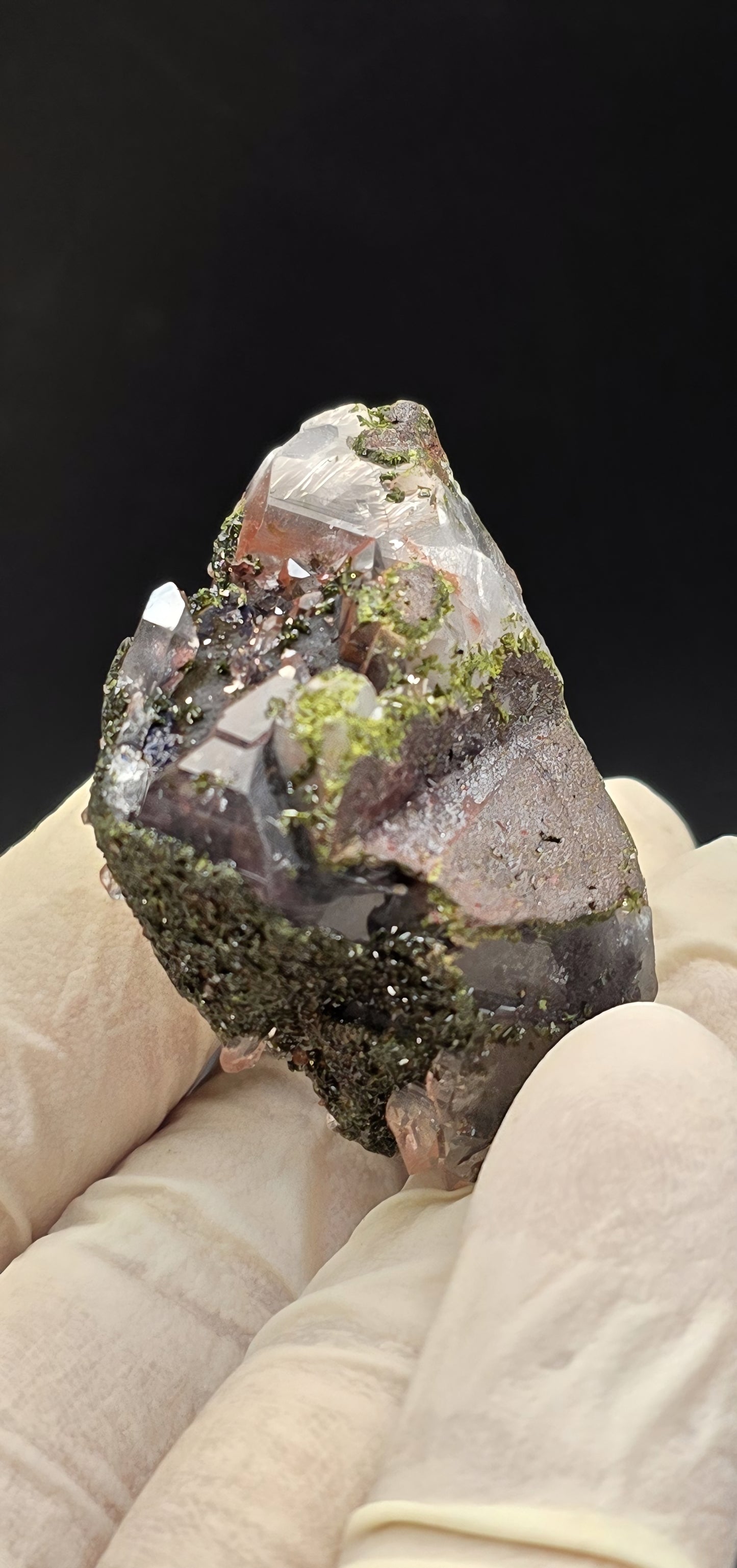 Brazilian Super Seven Quartz with Epidote!