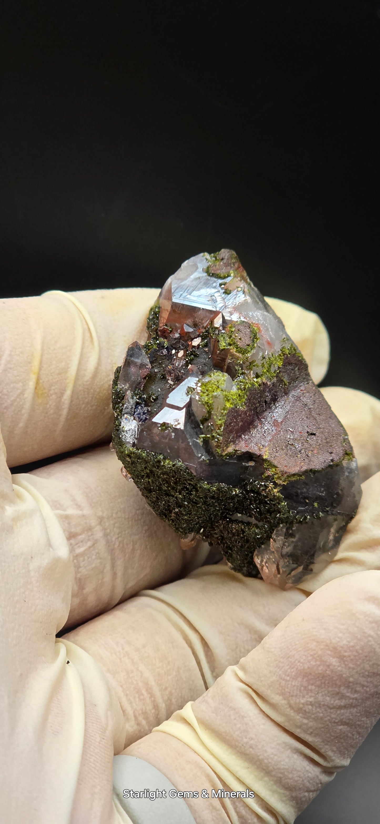 Brazilian Super Seven Quartz with Epidote!