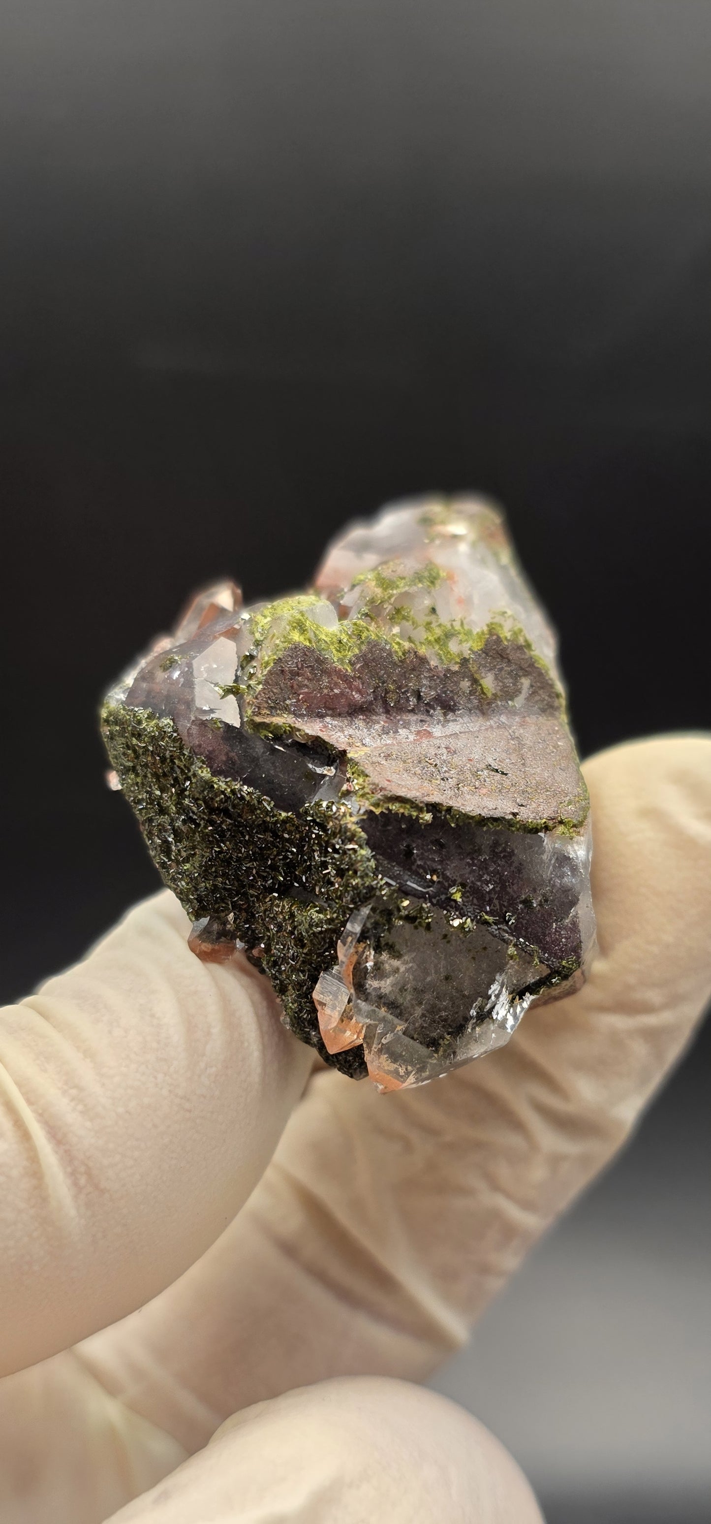 Brazilian Super Seven Quartz with Epidote!