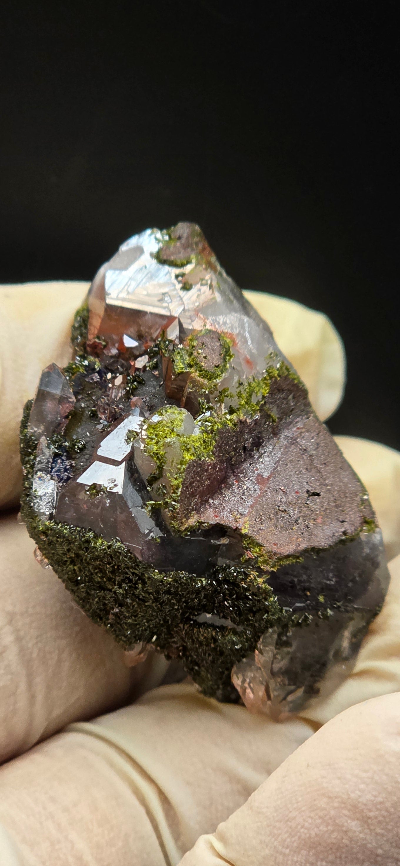 Brazilian Super Seven Quartz with Epidote!