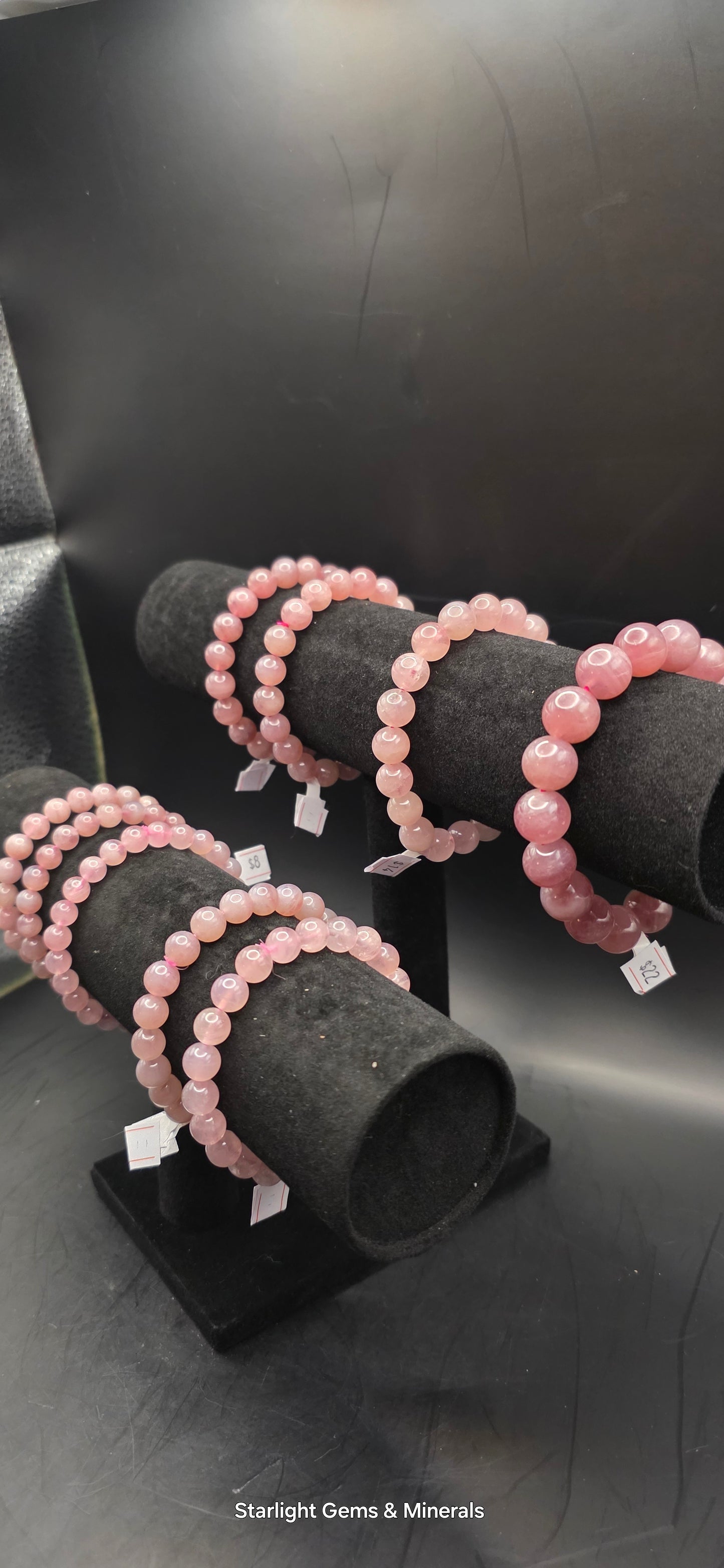 Rose Quartz Bracelets.