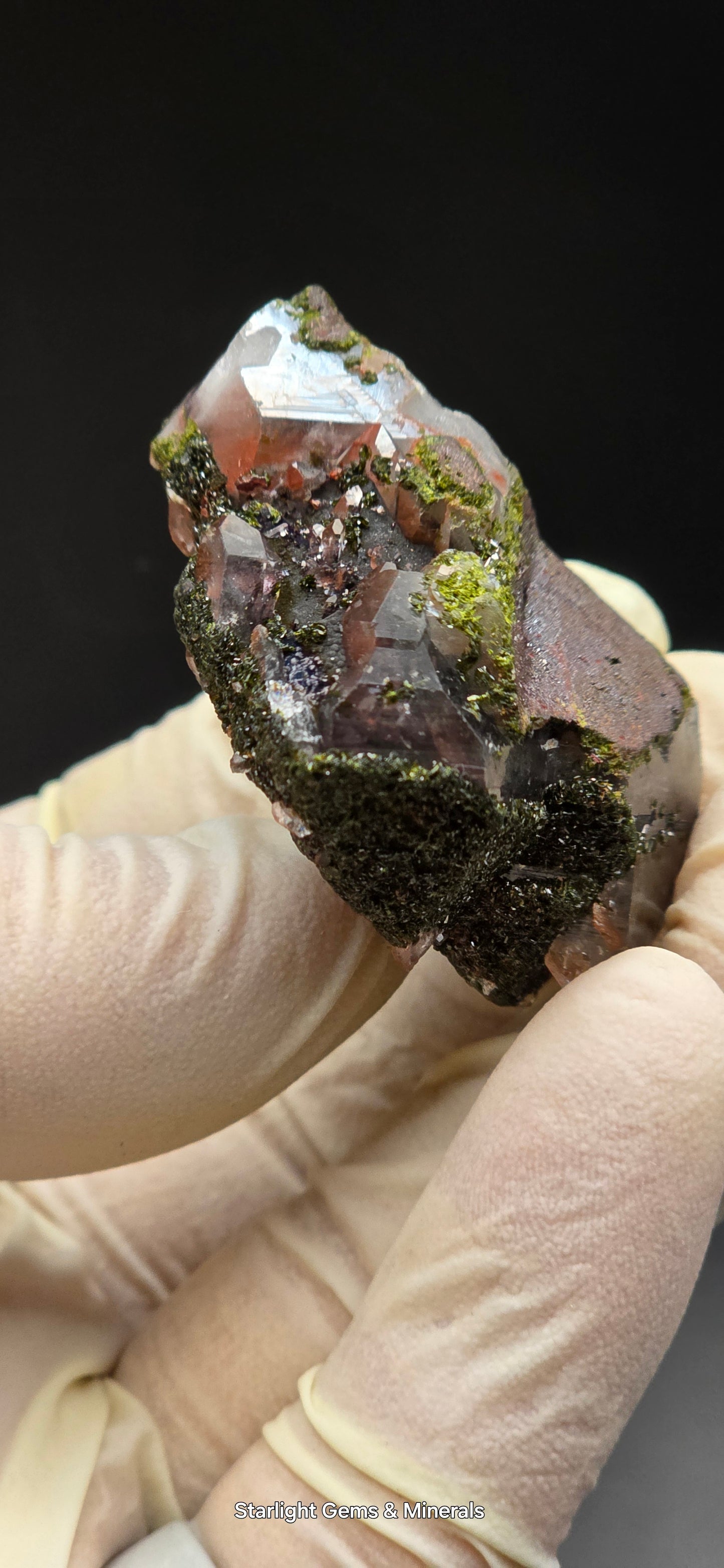Brazilian Super Seven Quartz with Epidote!