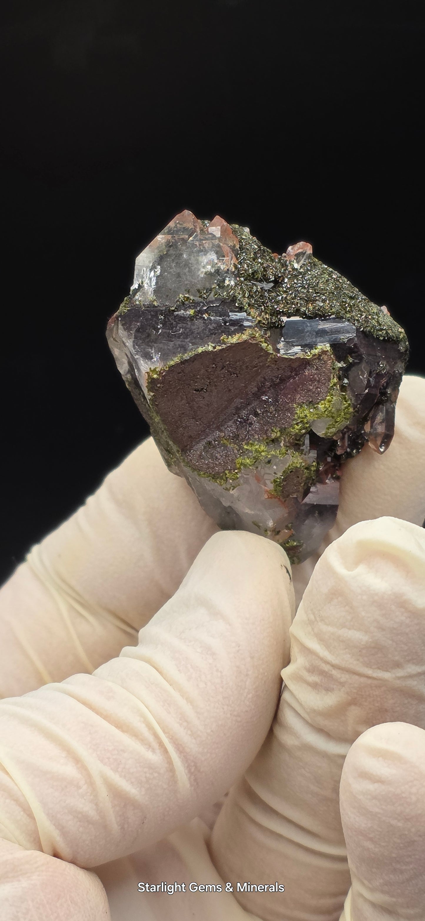 Brazilian Super Seven Quartz with Epidote!