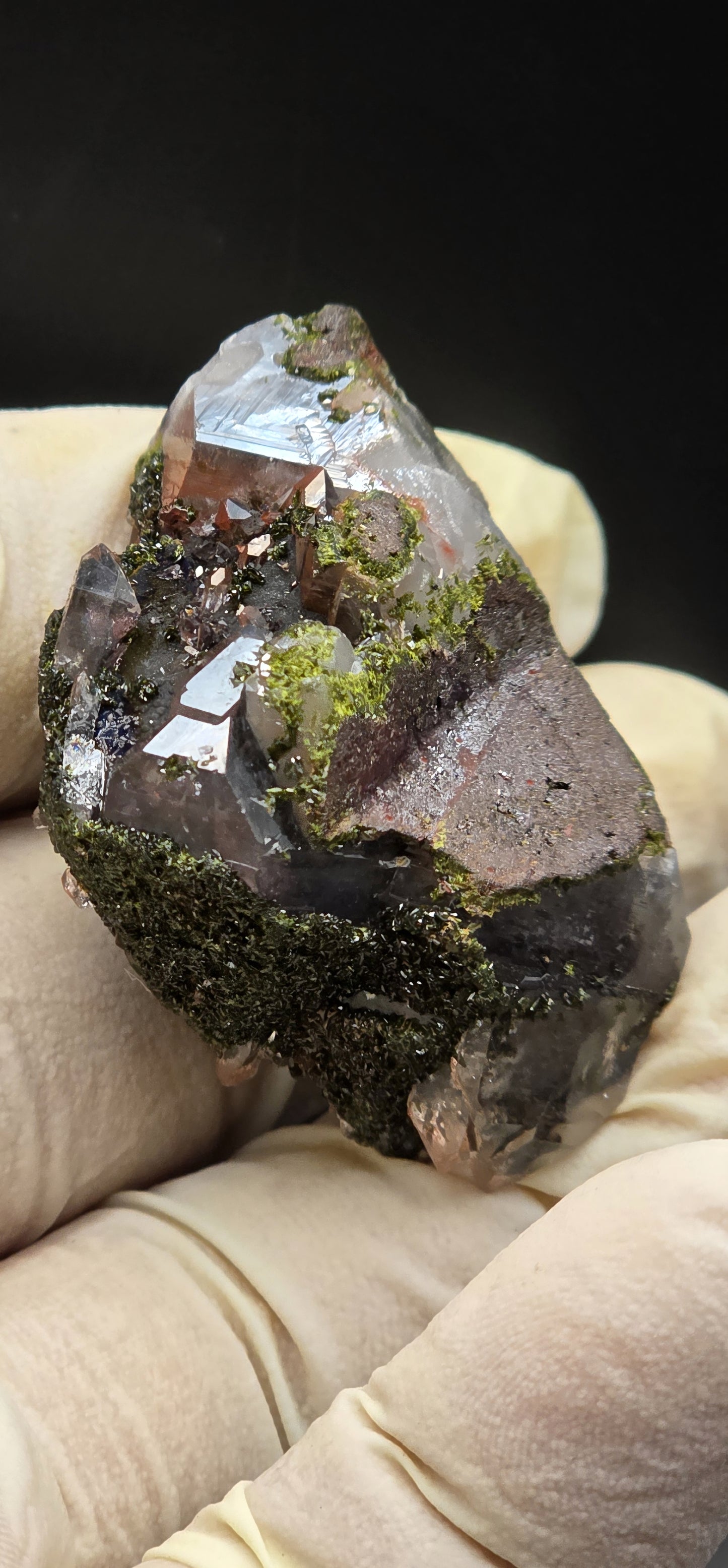 Brazilian Super Seven Quartz with Epidote!