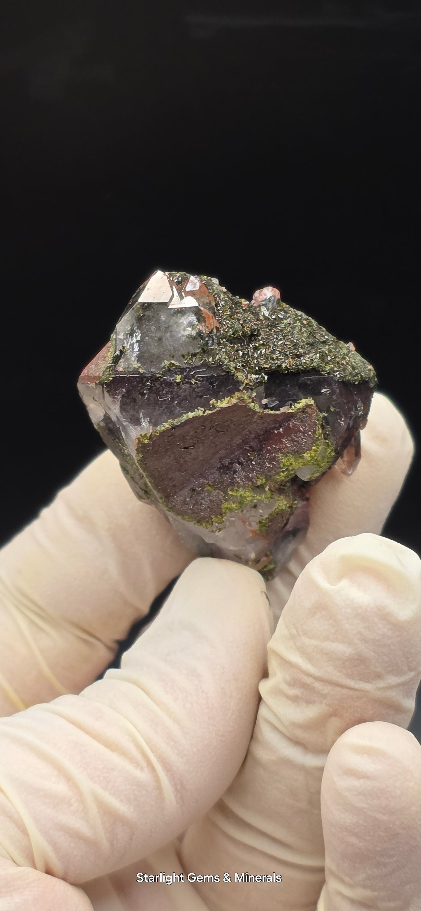 Brazilian Super Seven Quartz with Epidote!
