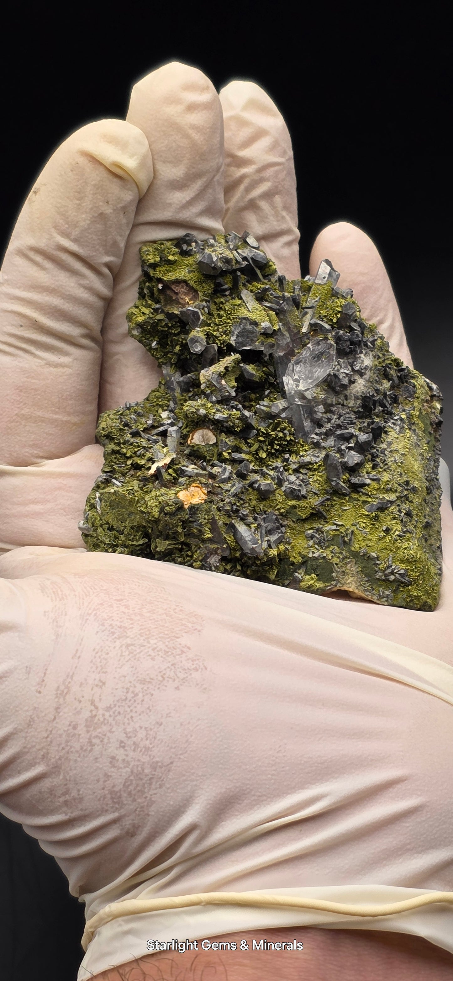 Epidote and Chlorite Included Brazilian Super Seven Quartz Matrix Forest!